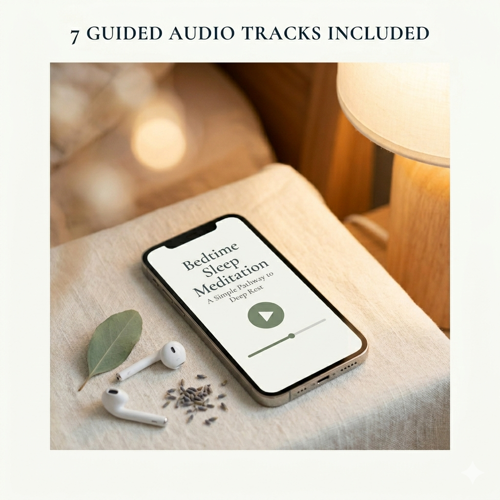 Phone showing guided audio support from the Sleep Like a Baby bundle