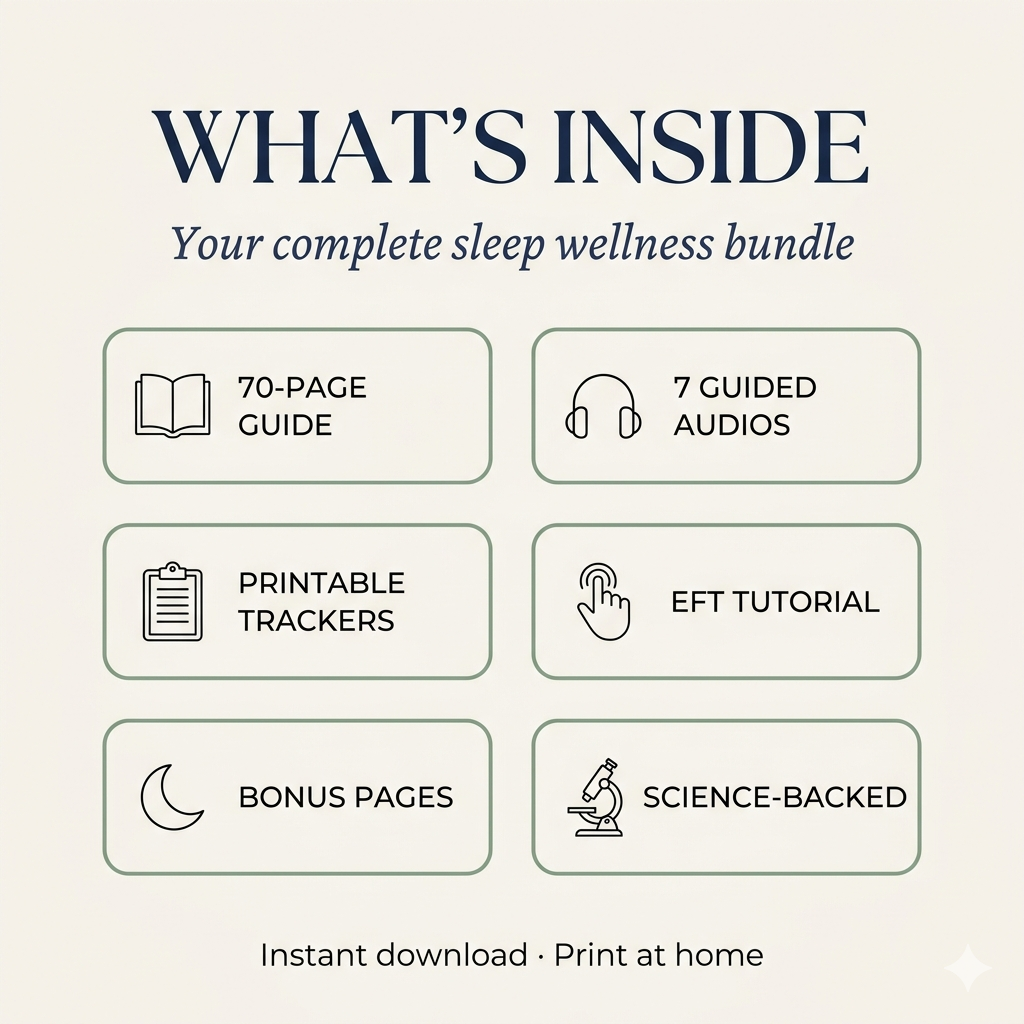 Overview image showing what is inside the Sleep Like a Baby bundle